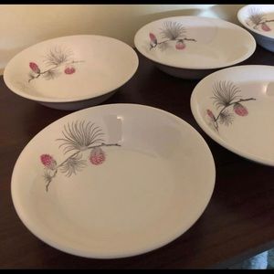 Canonsburg Pottery Wild Clover Dessert Bowl Set